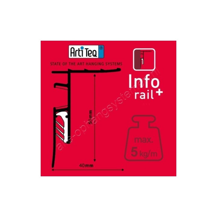 Artiteq Info Rail+ (incl. end caps and mounting materials) - 5kg