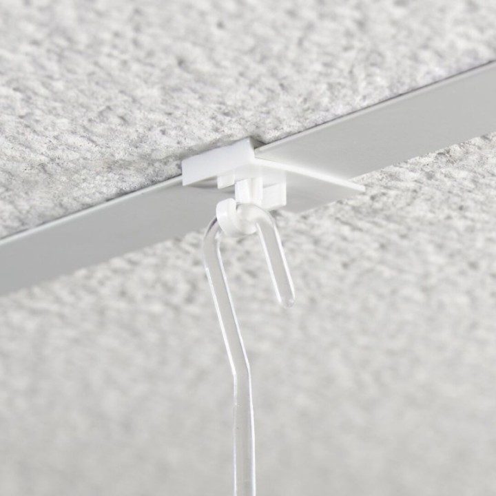 GeckoTeq 2kg Crochet pour clip de plafond en plastique blanc - par pièce
