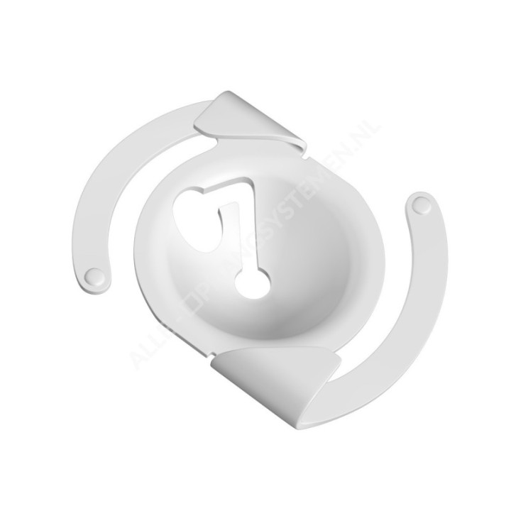 GeckoTeq Ensemble de clips de plafond en métal blanc avec fil d'acier