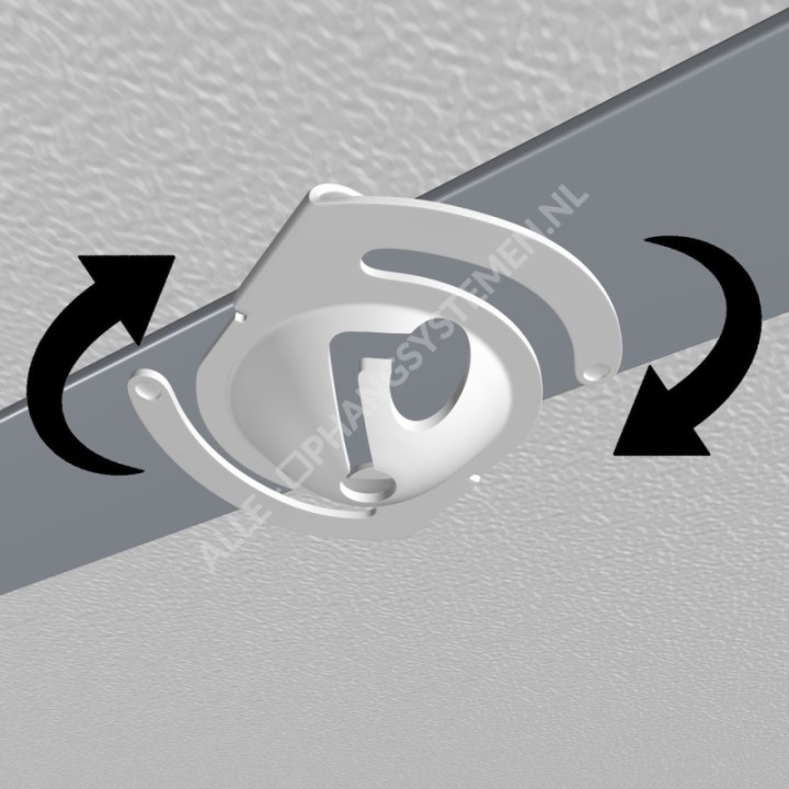 GeckoTeq Plafond clip wit metaal set incl. staaldraad