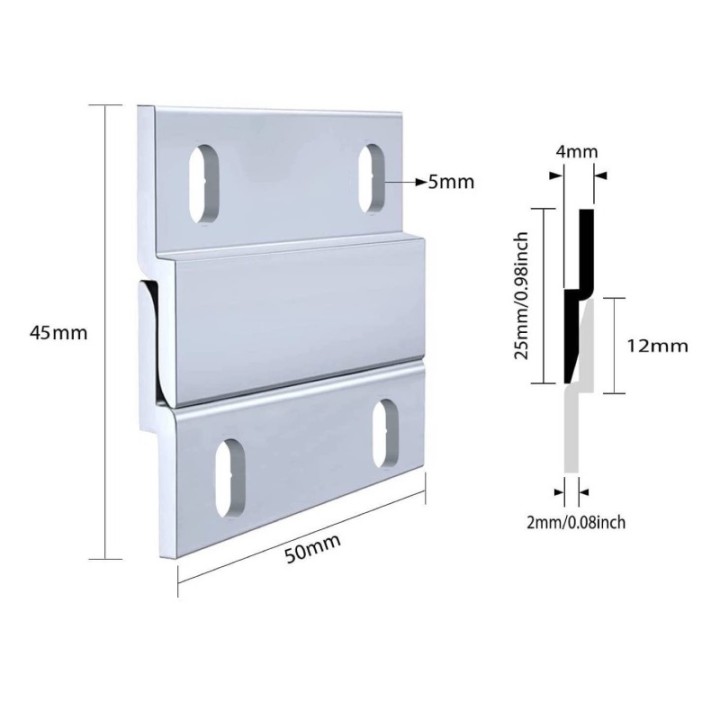 GeckoTeq Z Bar Hanging Clip 5cm - par lot de 2