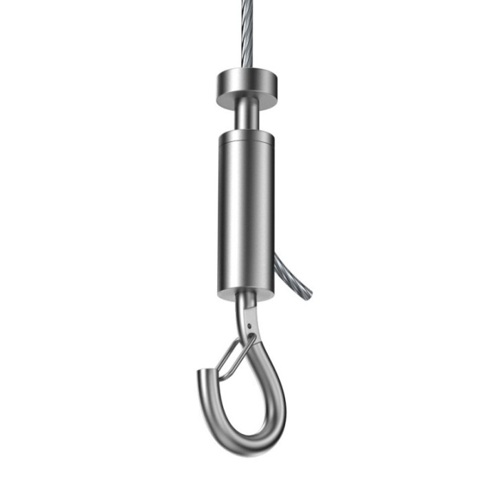 GeckoTeq Crochet à boucle autobloquant avec clip de sécurité - 20kg