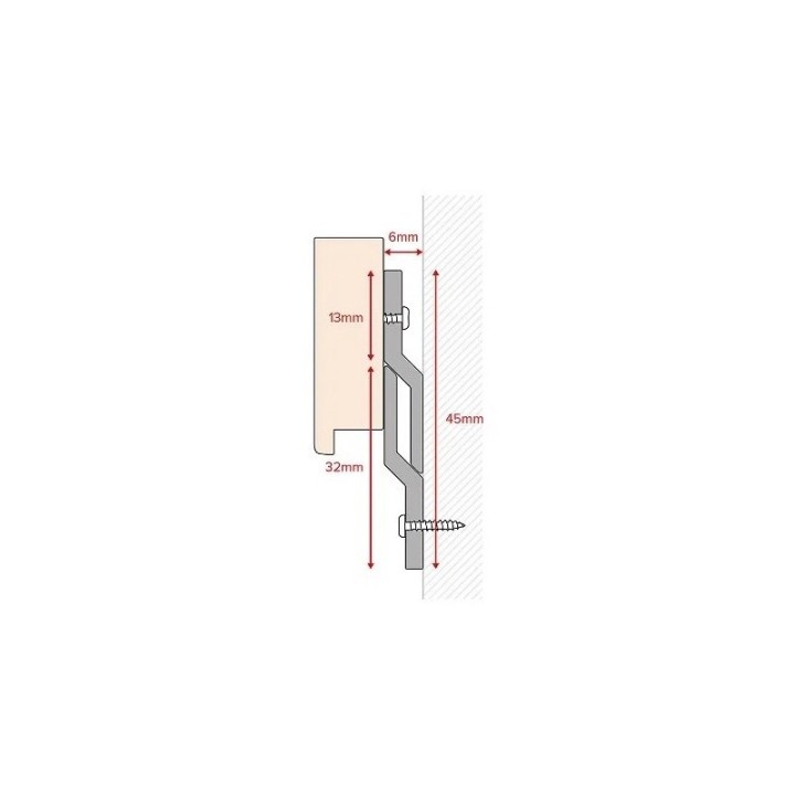 Barre de suspension Geckoteq Cleat Z Bar - lot de 2 - disponible en 8 longueurs
