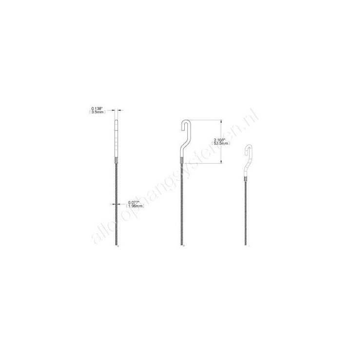 GeckoTeq 2,0mm Staaldraad voor Classic Rail