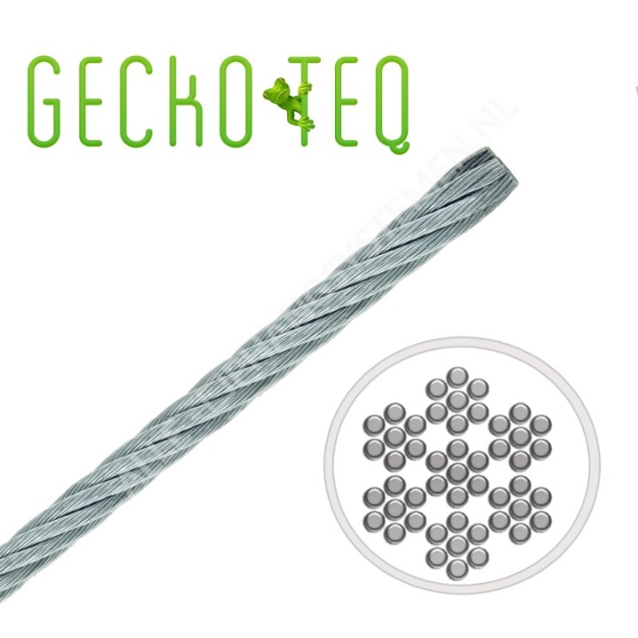 GeckoTeq Fil d'acier 1,5 mm non nouable - par 2 mètres