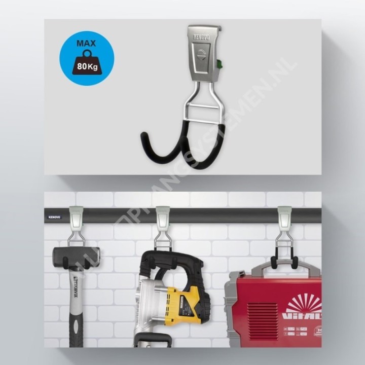 GeckoTeq Gereedschap Ophangsysteem - Compacte Haak GSH9