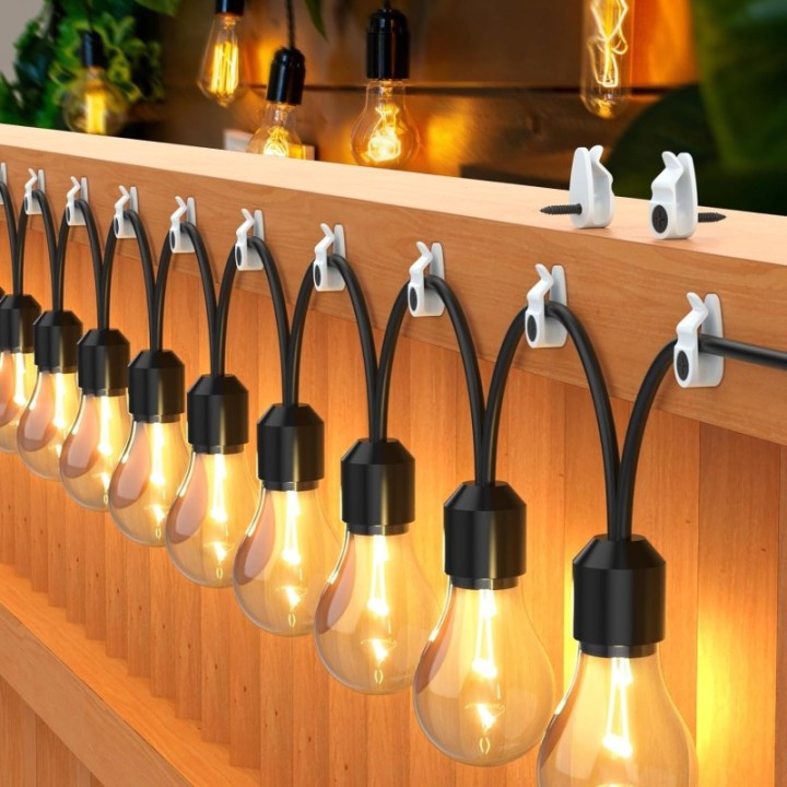 GeckoTeq 10x Kunststof Draad haakjes voor slingers en feestverlichting