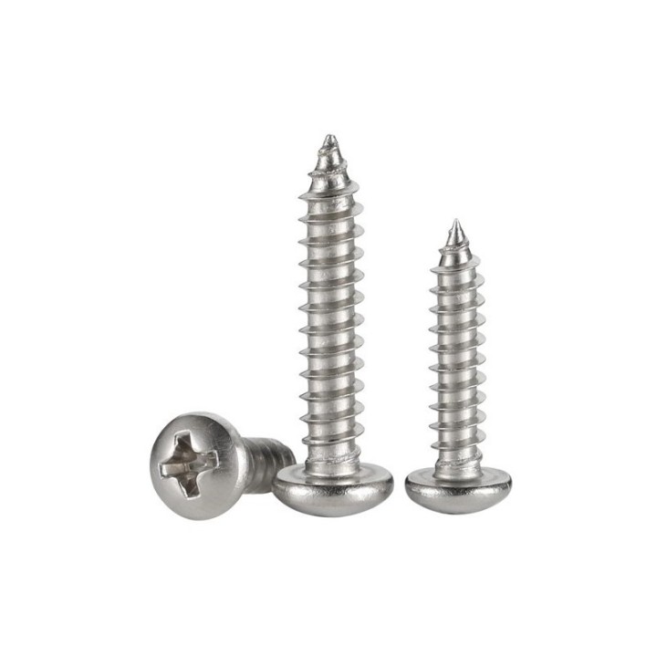 GeckoTeq Round Head Phillips Screw Stainless Steel - in 2 sizes