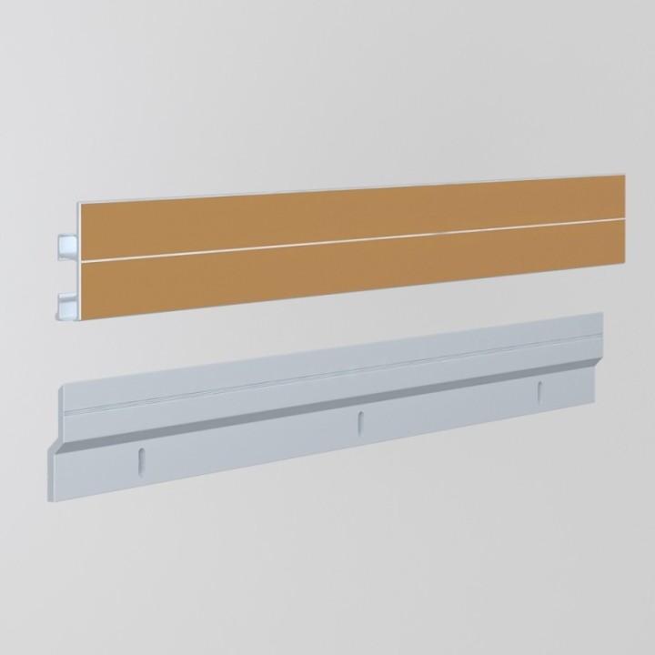 GeckoTeq Cleat Z Bar Self-Adhesive Hanging Rail - per set of 2