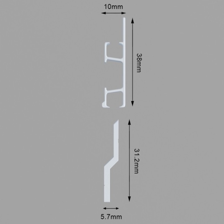 GeckoTeq Cleat Z Bar Zelfklevende Ophang Rail - per set van 2
