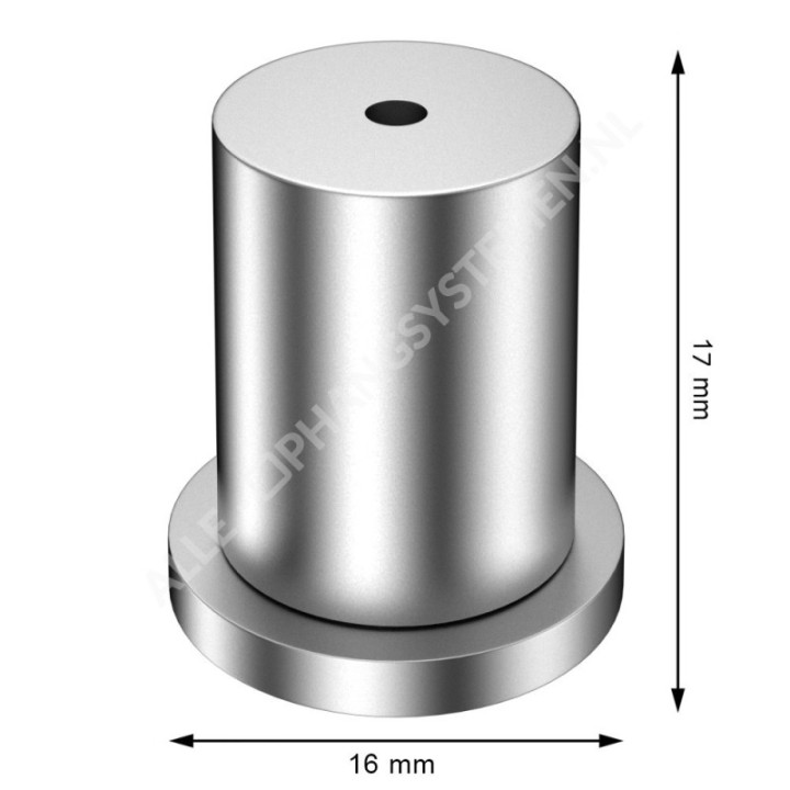 GeckoTeq Ancrage plafond plat à visser pour 1 fil - 25kg