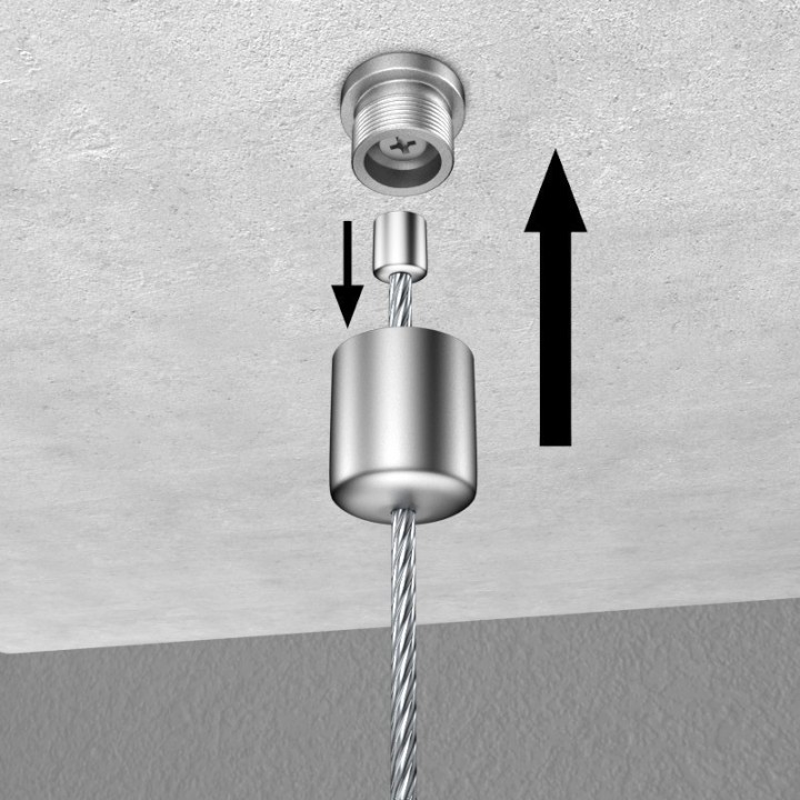 GeckoTeq Schroefbaar bol plafond anker voor 1 draad