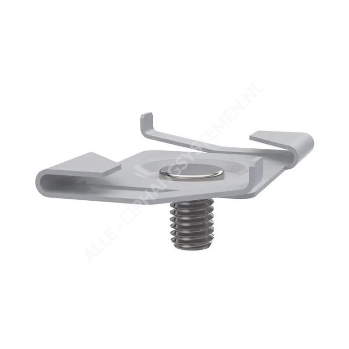 Pince métallique GeckoTeq en blanc pour plafonds suspendus - 8kg