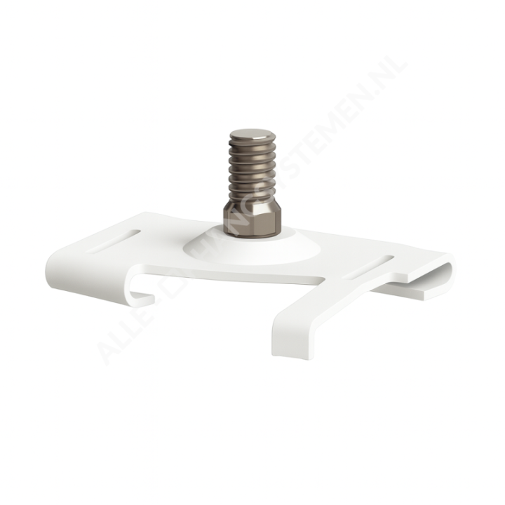 Pince métallique GeckoTeq en blanc pour plafonds suspendus - 8kg