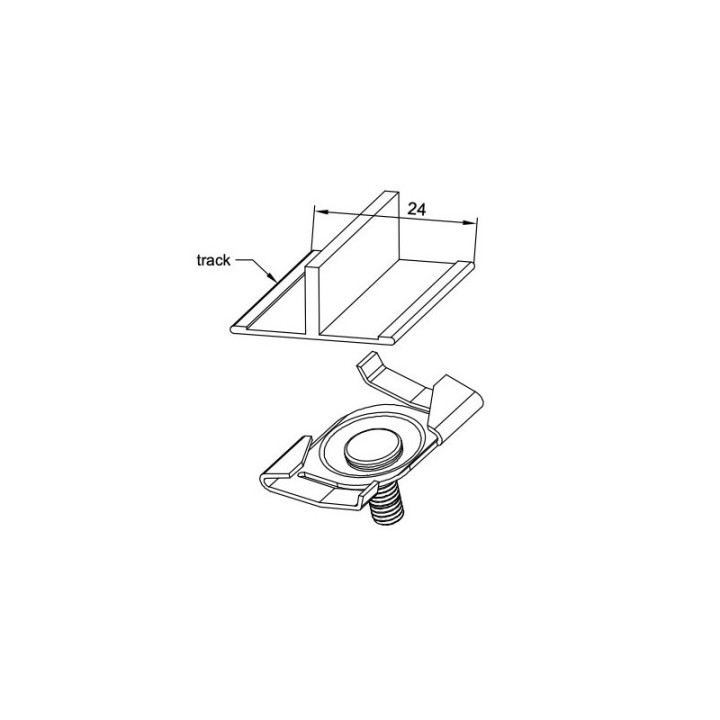 GeckoTeq metalen klem in wit voor systeemplafonds - 10kg