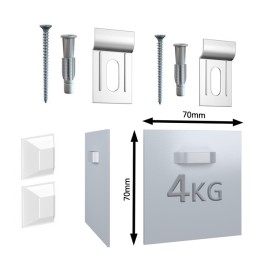 GeckoTeq Zelfklevende Dibond & Spiegel hanger set (compleet incl. toebehoren)