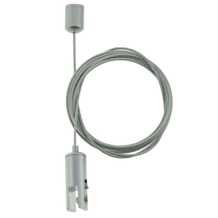GeckoTeq Système de câble à came au plafond 6 mm - 10 kg avec pince autobloquante