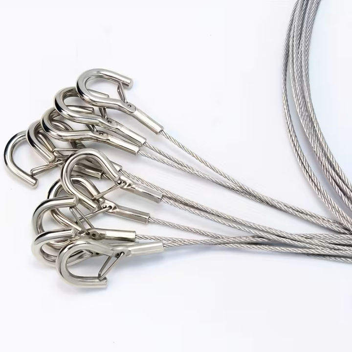GeckoTeq 1,5mm Steel Wire with Security Hook - 200cm