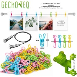 GeckoTeq Kleurrijke Spandraad Fotokabel Set – incl. alle toebehoren