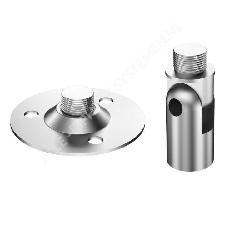GeckoTeq Vernikkelde swivel joint (kantelbare koppeling)