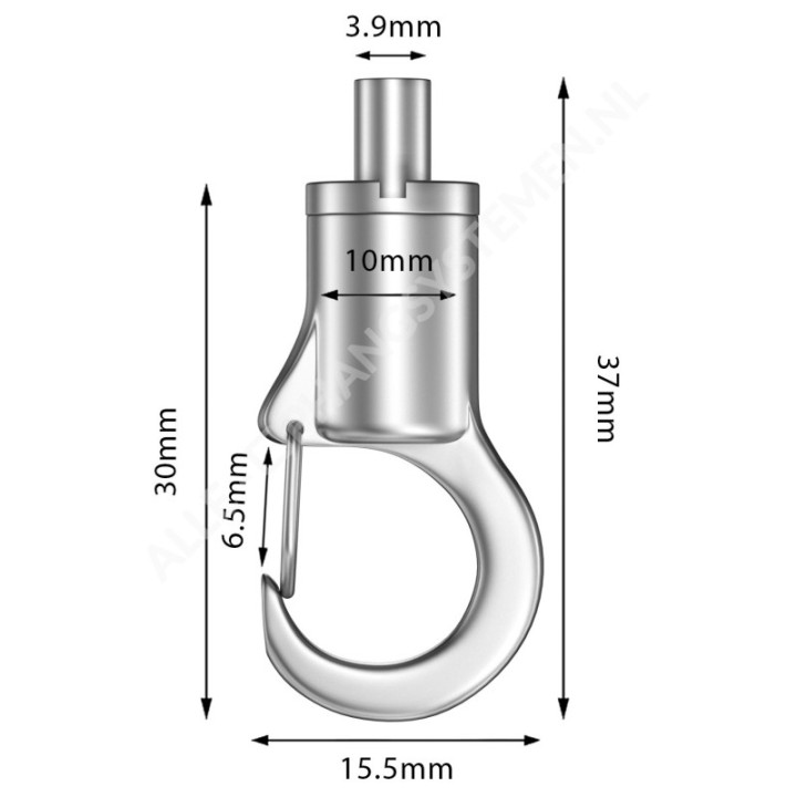 GeckoTeq Self-locking mini safety hook - 25kg