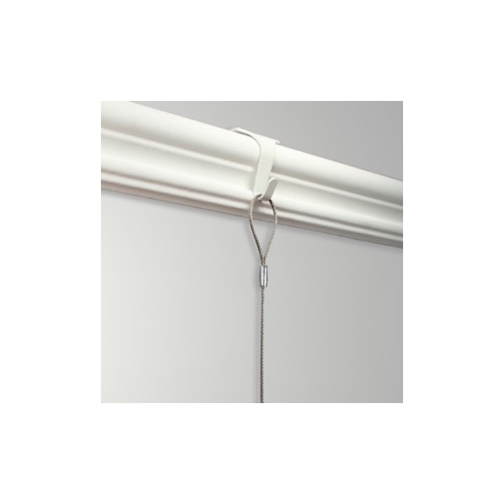 GeckoTeq Fil d'Acier Blanc 1,5mm avec Boucle