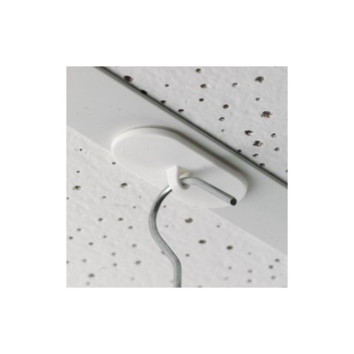 GeckoTeq œillet de plafond autocollant blanc - ovale - par pièce