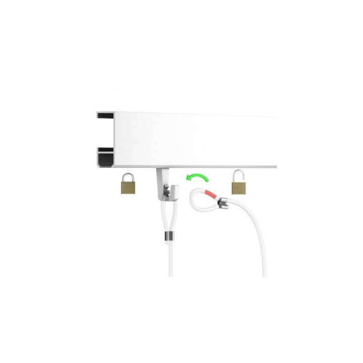 GeckoTeq Steel 1,5mm Wire with Loop in white