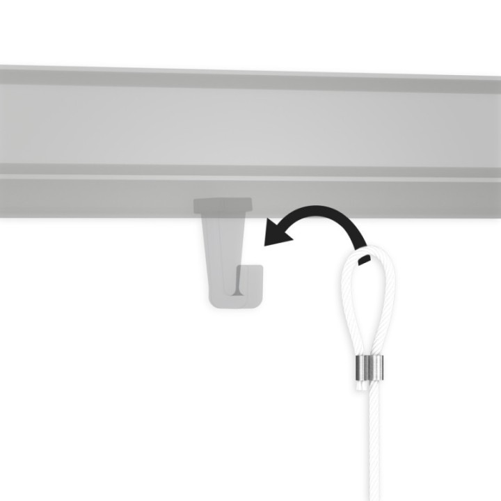 GeckoTeq Fil d'Acier Blanc 1,5mm avec Boucle