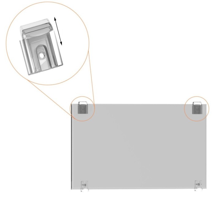 GeckoTeq Transparent DiBond Glass Forex Mirror Wall Clamp set - vis incluses