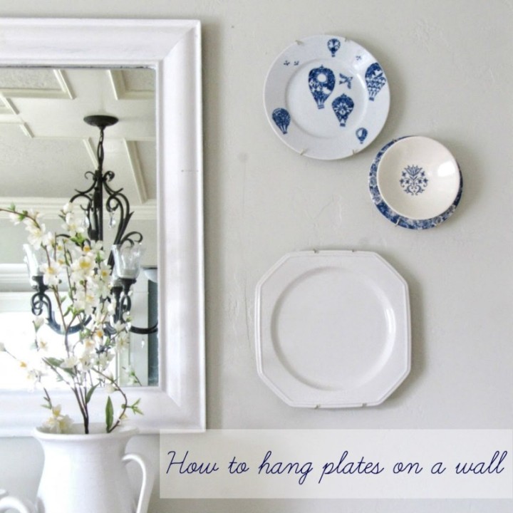 GeckoTeq Plate hanger en blanc pour assiettes de 9 à 41 cm
