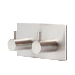 GeckoTeq Stainless steel self-adhesive Hook round - 2 suspension points