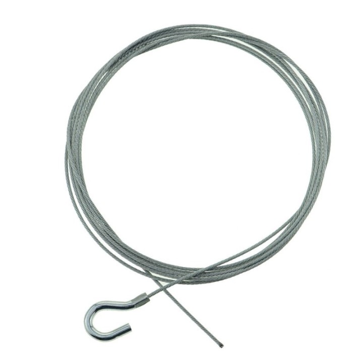 GeckoTeq 1,5mm staaldraad met haak - 2 meter
