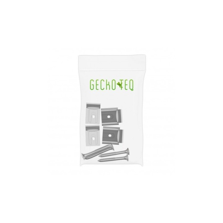 GeckoTeq Transparent DiBond Glass Forex Mirror Wall Clip Set - Including Screws