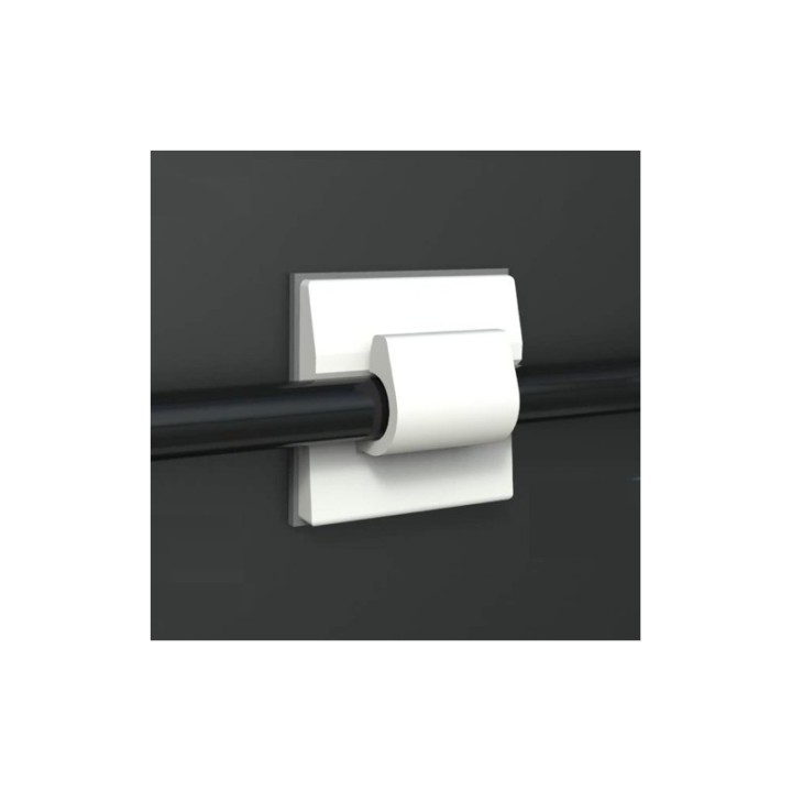 GeckoTeq Zelfklevende kabelhaak Mini – Nylon wit
