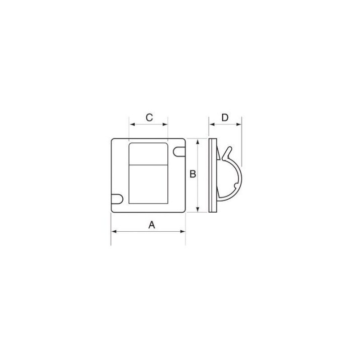 GeckoTeq Crochet de câble autocollant – Nylon blanc