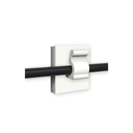 GeckoTeq Crochets de câble autocollants – Nylon blanc (prix par 2 pièces)