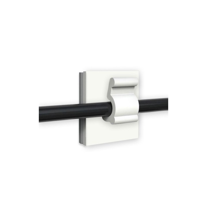 GeckoTeq Zelfklevende kabelhaken – Nylon wit (prijs per 2 stuks)