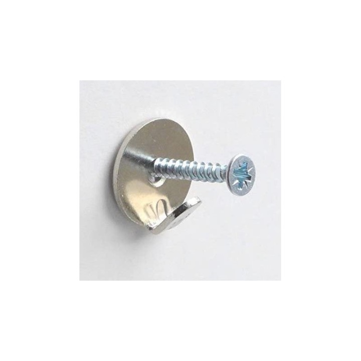 GeckoTeq Heavy Duty muurhaken 1-gaats vernikkeld - 40kg