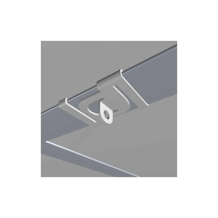 Geckoteq Clip de plafond en métal blanc et noir - 7 kg
