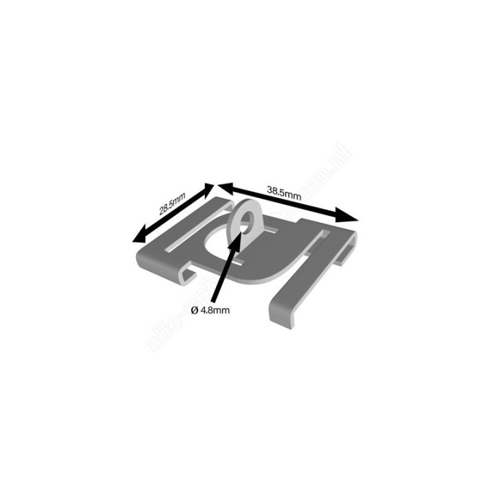 Geckoteq Ceiling clip metal in white & black - 7kg