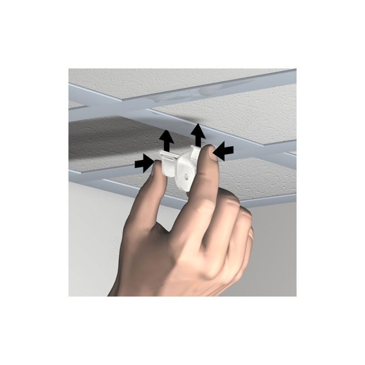 GeckoTeq Ceiling clip White Plastic - 5kg