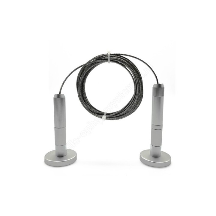 GeckoTeq Tension Cable Steel Wire Set 1.8 mm - 3 meters incl. screws & plugs