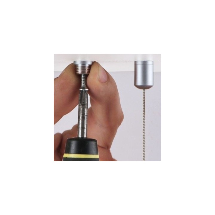 GeckoTeq Screw-on Ceiling Anchor for 1 wire - 15kg