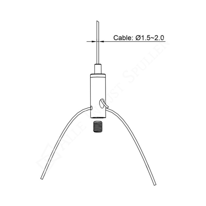 GeckoTeq Self-locking wire clamp with screw - 20kg