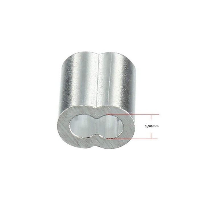 GeckoTeq Knelbus Draadklem 1,5 mm in zwart en alu