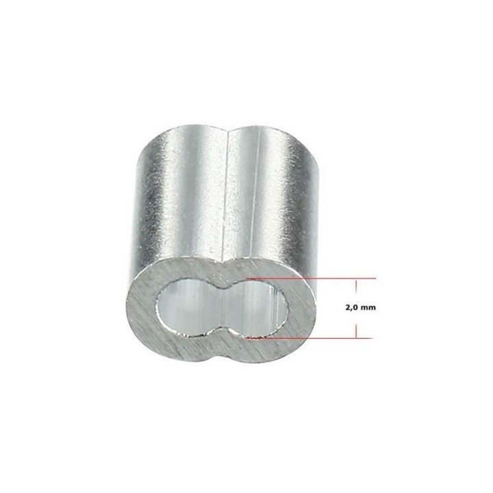 GeckoTeq Compression Bus Wire Clamp 2.0mm en noir et aluminium