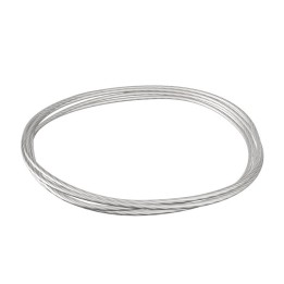 GeckoTeq Fil d'acier 1,5mm Blanc - non nouable - par 2 mètres