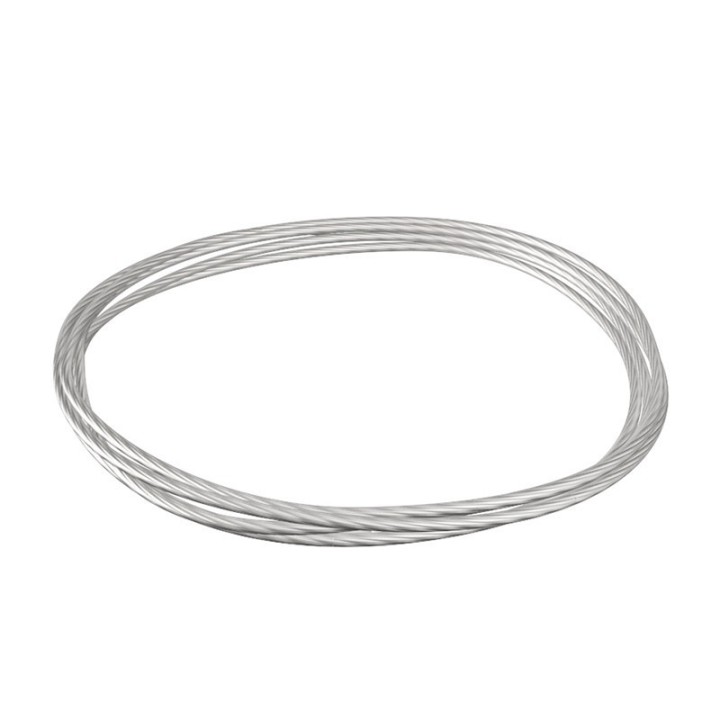GeckoTeq Fil d'acier 1,5mm Blanc - non nouable - par 2 mètres
