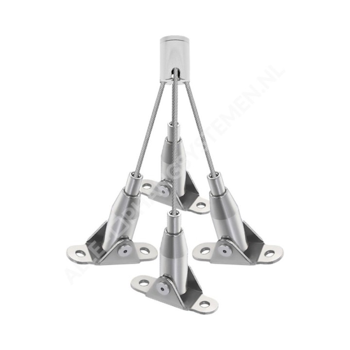 GeckoTeq Kit de Suspension Panneaux LED & Acoustique 14 - Acier 20kg